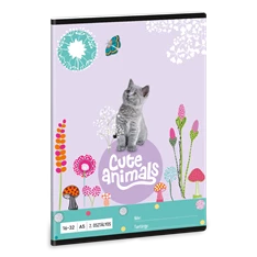 Ars Una Cute Animals-Kitten 24 (5368) A5 16-32 2. osztályos vonalas füzet