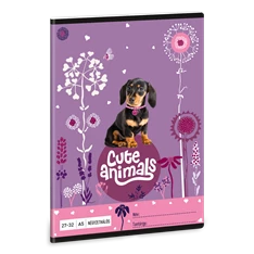 Ars Una Cute Animals-Puppy 24 (5369) A5 27-32 kockás füzet