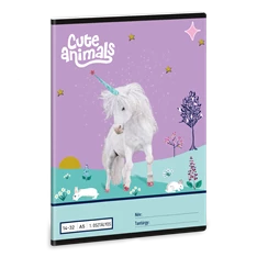 Ars Una Cute Animals Unicorn 25 (5448) A5 14-32 1. osztályos vonalas füzet