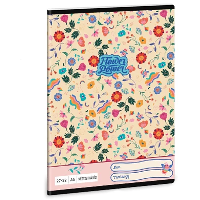 Ars Una Flower Power 23 (5260) A5 27-32 kockás füzet Ars Una Flower Power 23 (5260) A5 27-32 kockás füzet