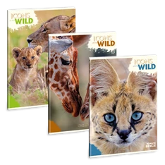 Ars Una Icons of the wild 25 (5492) A4 extra kapcsos vonalas füzet