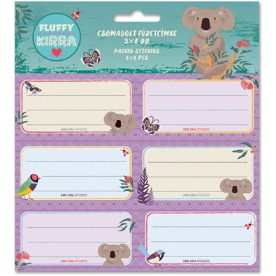 Ars Una Kirra Koala 3x6db füzetcímke Ars Una Kirra Koala 3x6db füzetcímke