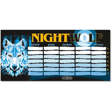 Ars Una Nightwolf 23 (5257) 1 lapos órarend Ars Una Nightwolf 23 (5257) 1 lapos órarend