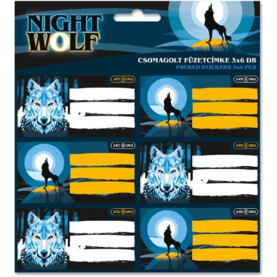 Ars Una Nightwolf 23 (5257) 3x6db füzetcímke Ars Una Nightwolf 23 (5257) 3x6db füzetcímke