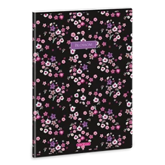Ars Una Pearl Blossom Black 24 (5377) A4 extra kapcsos kockás füzet