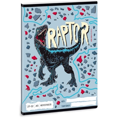 Ars Una Raptor A5 27-32 kockás füzet Ars Una Raptor A5 27-32 kockás füzet