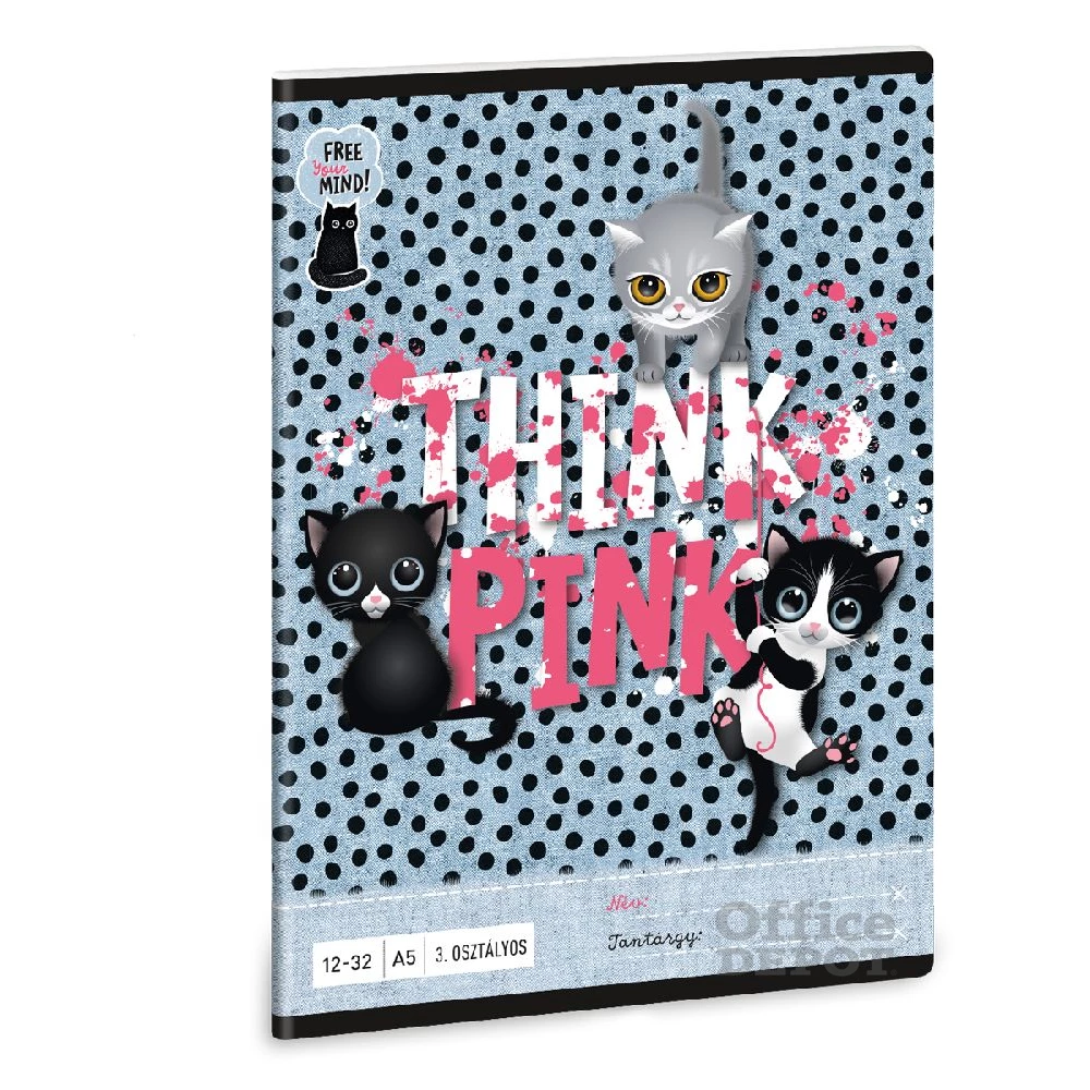 Ars Una Think-Pink 23 (5285) A5 12-32 3.osztályos vonalas füzet