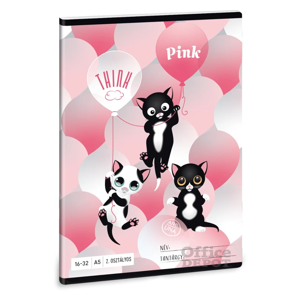 Ars Una Think-Pink A5 16-32 2.osztályos füzet