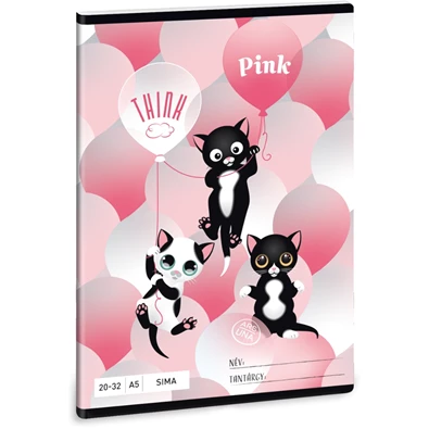 Ars Una Think-Pink A5 20-32 sima füzet Ars Una Think-Pink A5 20-32 sima füzet
