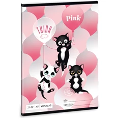 Ars Una Think-Pink A5 21-32 vonalas füzet Ars Una Think-Pink A5 21-32 vonalas füzet