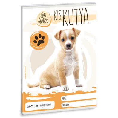 Ars Una cuki kiskutya A5 27-32 kockás füzet Ars Una cuki kiskutya A5 27-32 kockás füzet