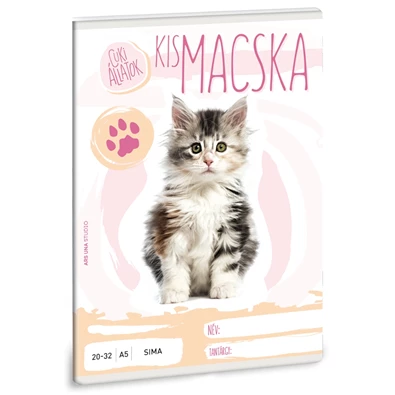 Ars Una cuki macska A5 20-32 sima füzet Ars Una cuki macska A5 20-32 sima füzet