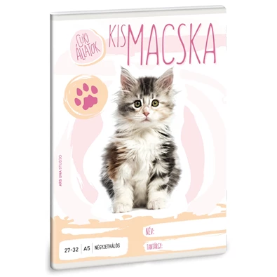 Ars Una cuki macska A5 27-32 kockás füzet Ars Una cuki macska A5 27-32 kockás füzet