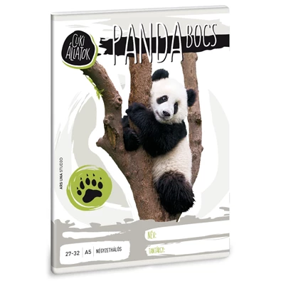 Ars Una cuki panda A5 27-32 kockás füzet Ars Una cuki panda A5 27-32 kockás füzet