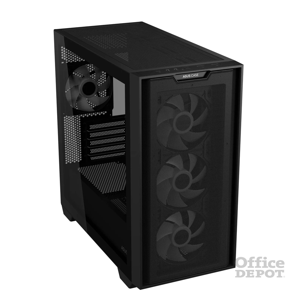 Asus A21 PLUS fekete (táp nélküli) ablakos ARGB mATX ház
