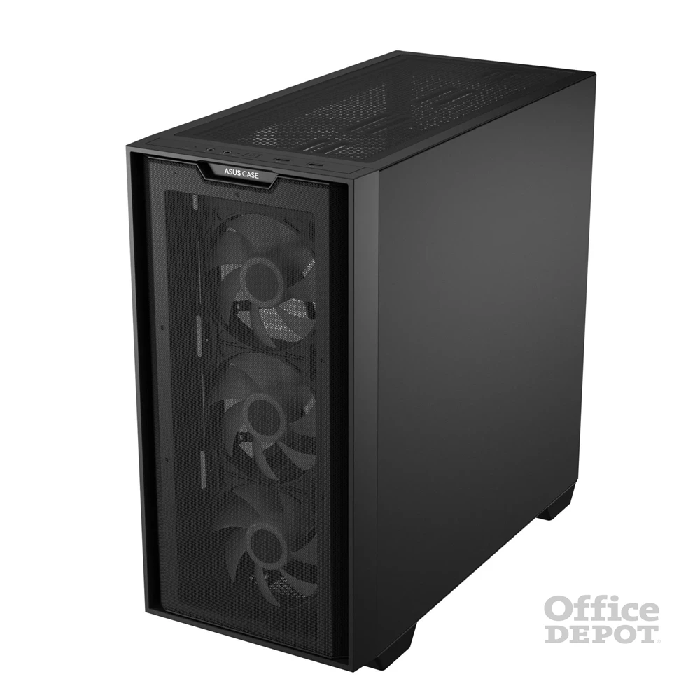 Asus A21 PLUS fekete (táp nélküli) ablakos ARGB mATX ház