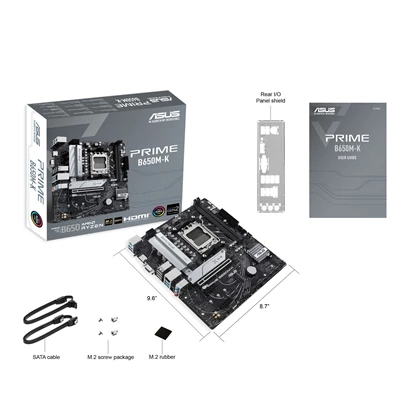 Asus Alaplap - AMD PRIME B650M-K AM5 (B650, ATX, 2xDDR5 7800+MHz, 4xSATA3, 2x M.2, HDMI+VGA) Asus Alaplap - AMD PRIME B650M-K AM5 (B650, ATX, 2xDDR5 7800+MHz, 4xSATA3, 2x M.2, HDMI+VGA)