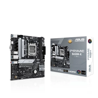 Asus Alaplap - AMD PRIME B650M-K AM5 (B650, ATX, 2xDDR5 7800+MHz, 4xSATA3, 2x M.2, HDMI+VGA) Asus Alaplap - AMD PRIME B650M-K AM5 (B650, ATX, 2xDDR5 7800+MHz, 4xSATA3, 2x M.2, HDMI+VGA)