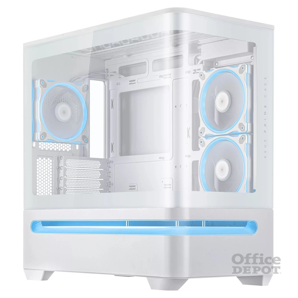Asus PRIME AP202 fehér (táp nélküli) ablakos ARGB mATX ház