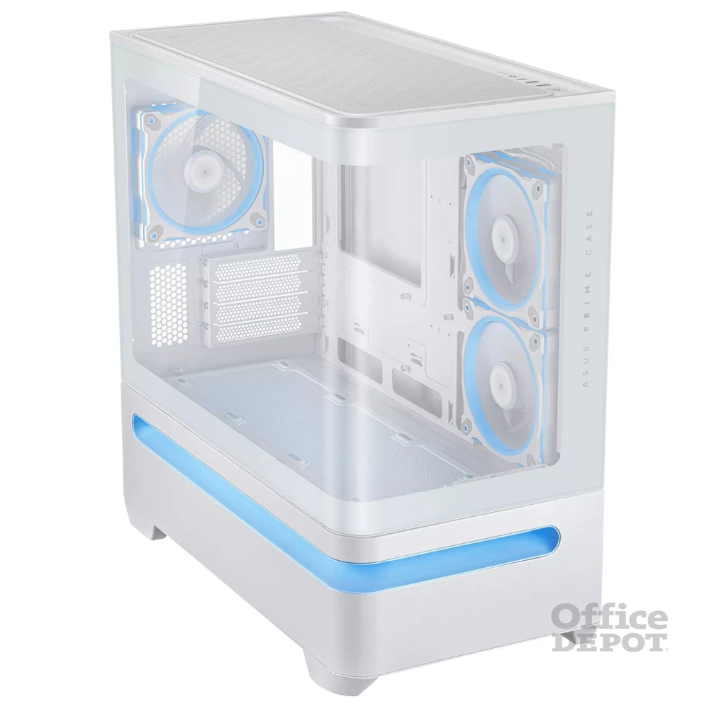 Asus PRIME AP202 fehér (táp nélküli) ablakos ARGB mATX ház