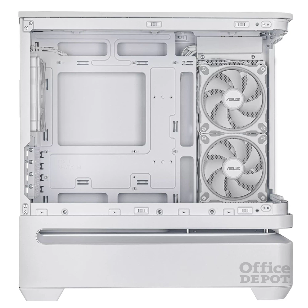 Asus PRIME AP202 fehér (táp nélküli) ablakos ARGB mATX ház