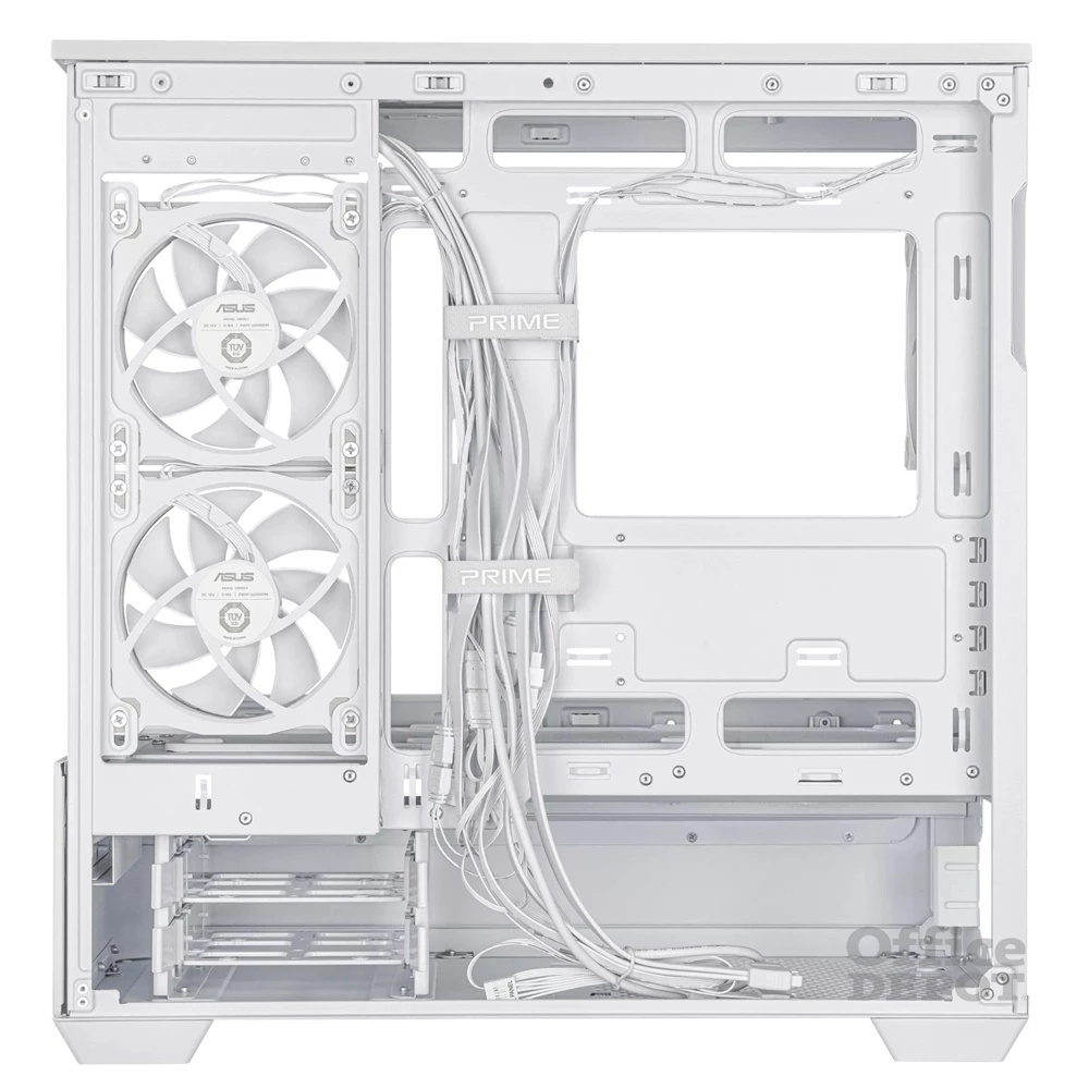 Asus PRIME AP202 fehér (táp nélküli) ablakos ARGB mATX ház