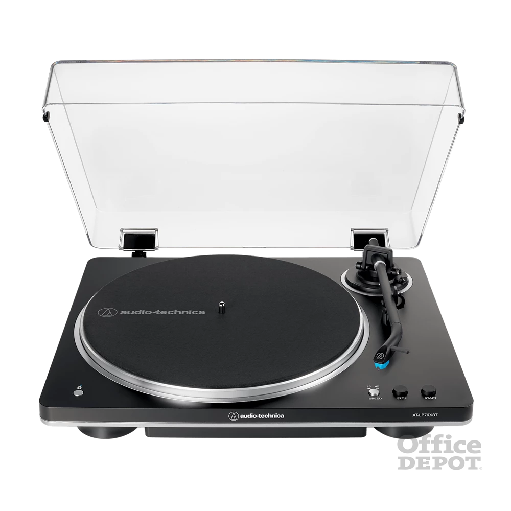 Audio-Technica AT-LP70XBTBS automata szíjhatásos fekete-ezüst Bluetooth/bakelit lemezjátszó
