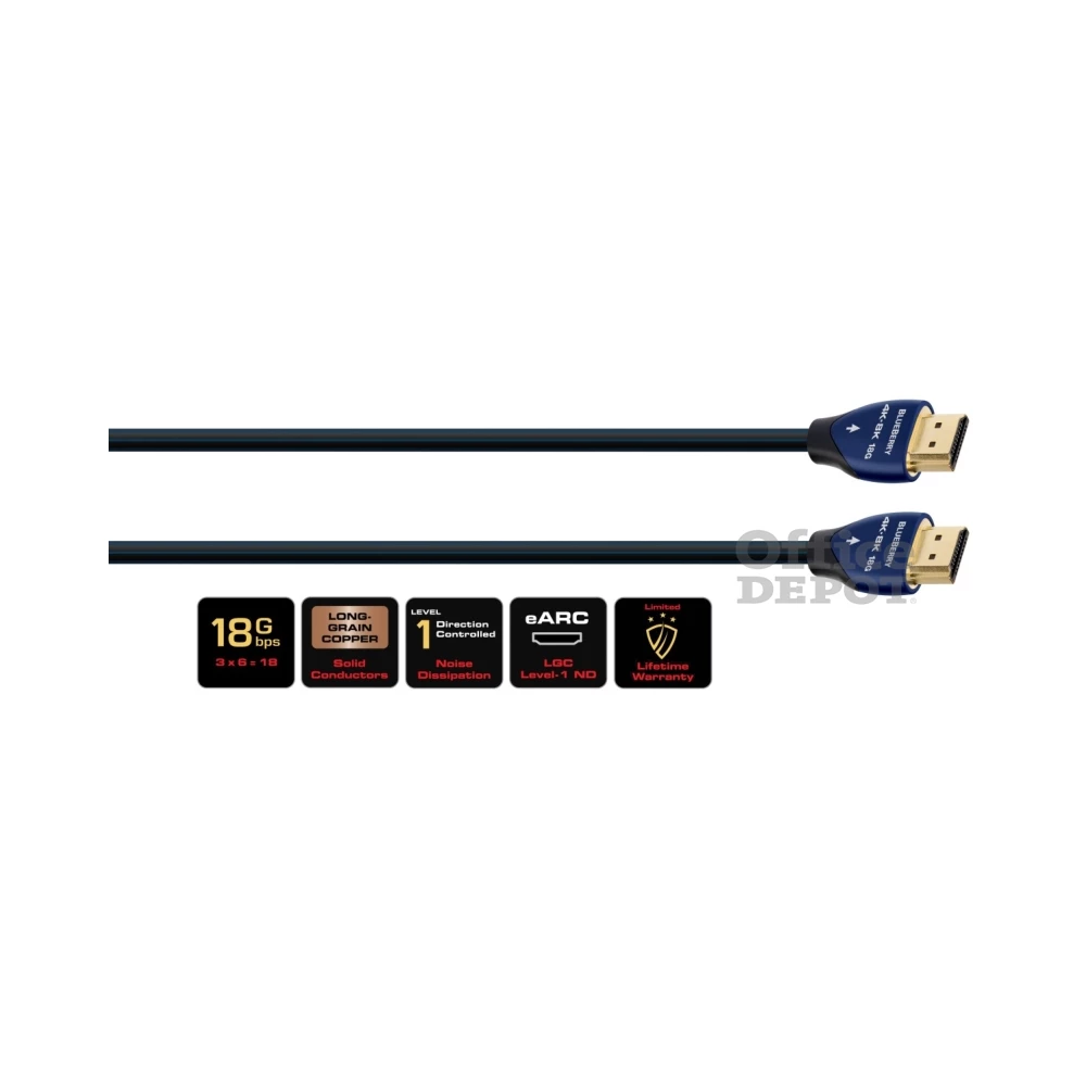 AudioQuest BlueBerry HDM18BLUE100 1m HDMI 2.1 kábel