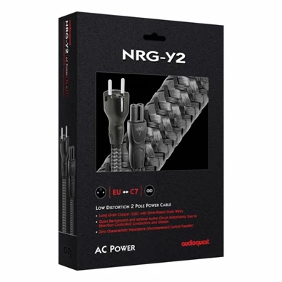 AudioQuest NRG-Y2 NRGY2EU01 1m C7 piskóta - Schuko hálózati kábel AudioQuest NRG-Y2 NRGY2EU01 1m C7 piskóta - Schuko hálózati kábel