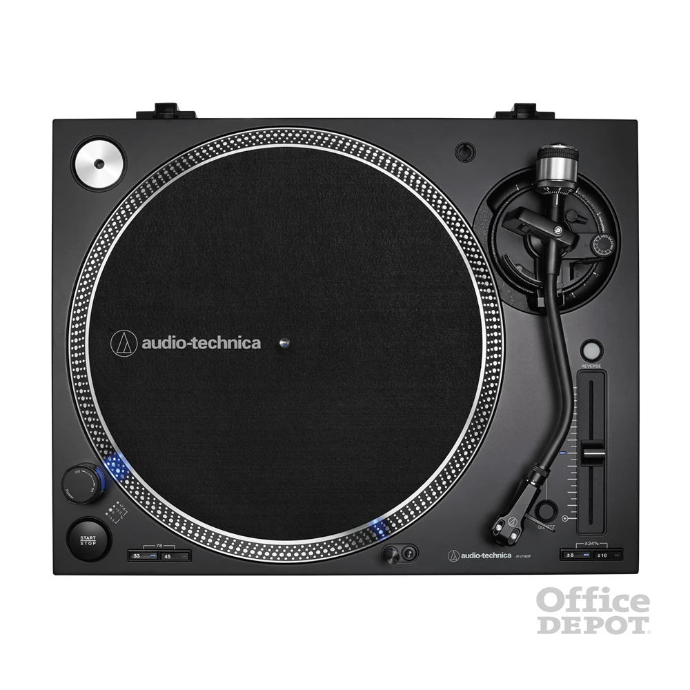Audio-Technica AT-LP140XPBKEUK közvetlen hajtású professzionális fekete bakelit lemezjátszó
