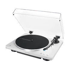 Audio-Technica AT-LP70XBTWS automata szíjhatásos fehér-ezüst Bluetooth/bakelit lemezjátszó Audio-Technica AT-LP70XBTWS automata szíjhatásos fehér-ezüst Bluetooth/bakelit lemezjátszó
