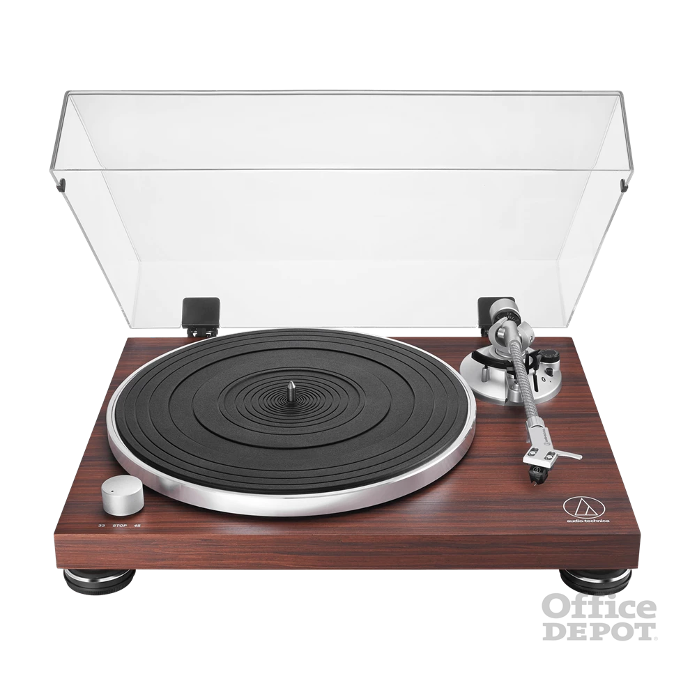 Audio-Technica AT-LPW50BTRW manuális szíjhajtásos rózsafa Bluetooth/bakelit lemezjátszó