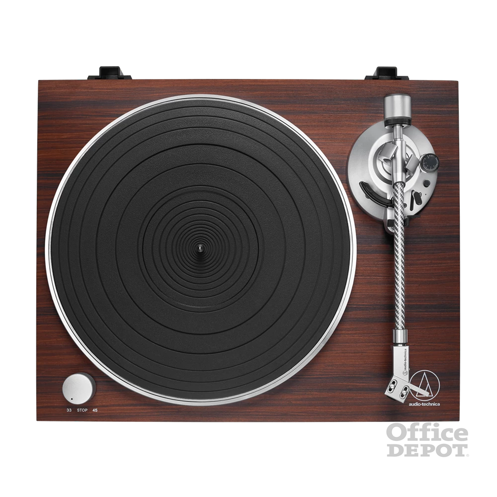 Audio-Technica AT-LPW50BTRW manuális szíjhajtásos rózsafa Bluetooth/bakelit lemezjátszó