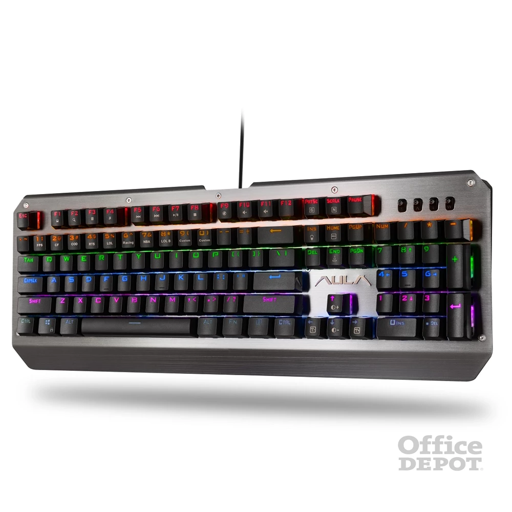 Aula AULA MECHANICAL ASSAULT HU Assault HUN fém világító mechanikus gamer billentyűzet