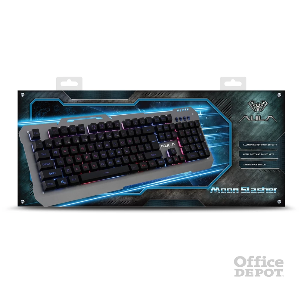 Aula Moon Slasher HUN fém világító gamer billentyűzet