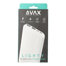 Avax PB104W LIGHTY 10000mAh fehér power bank Avax PB104W LIGHTY 10000mAh fehér power bank