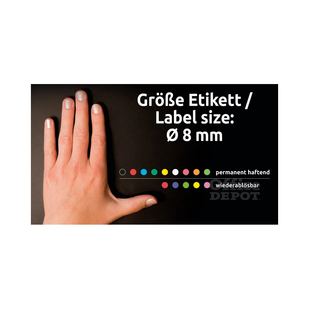 Avery 3012 8mm 416db-os zöld jelölőpont