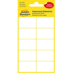 Avery 3075 32x23mm univerzális 60db-os fehér etikett Avery 3075 32x23mm univerzális 60db-os fehér etikett