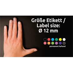 Avery 3140 12mm 270db-os fekete jelölőpont Avery 3140 12mm 270db-os fekete jelölőpont