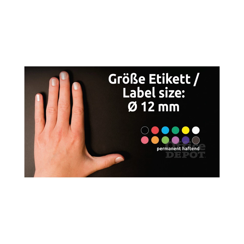 Avery 3140 12mm 270db-os fekete jelölőpont