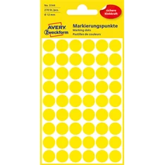 Avery 3144 12mm 270db-os sárga jelölőpont Avery 3144 12mm 270db-os sárga jelölőpont