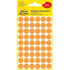 Avery 3148 12mm 270db-os világosnarancs jelölőpont Avery 3148 12mm 270db-os világosnarancs jelölőpont