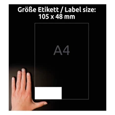 Avery 3424 105×48 mm univerzális 1200db-os etikett Avery 3424 105×48 mm univerzális 1200db-os etikett