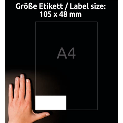 Avery 3424-10 105x48mm 120db-os fehér univerzális etikett Avery 3424-10 105x48mm 120db-os fehér univerzális etikett