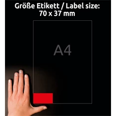 Avery 3448-10 70x37mm 240db-os piros univerzális etikett Avery 3448-10 70x37mm 240db-os piros univerzális etikett
