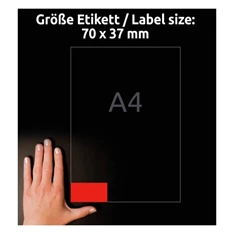 Avery 3448 70x37mm piros univerzális címke Avery 3448 70x37mm piros univerzális címke