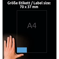 Avery 3449-10 70x37mm 240db-os kék univerzális etikett Avery 3449-10 70x37mm 240db-os kék univerzális etikett