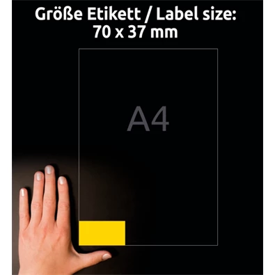 Avery 3451-10 70x37mm 240db-os sárga univerzális etikett Avery 3451-10 70x37mm 240db-os sárga univerzális etikett