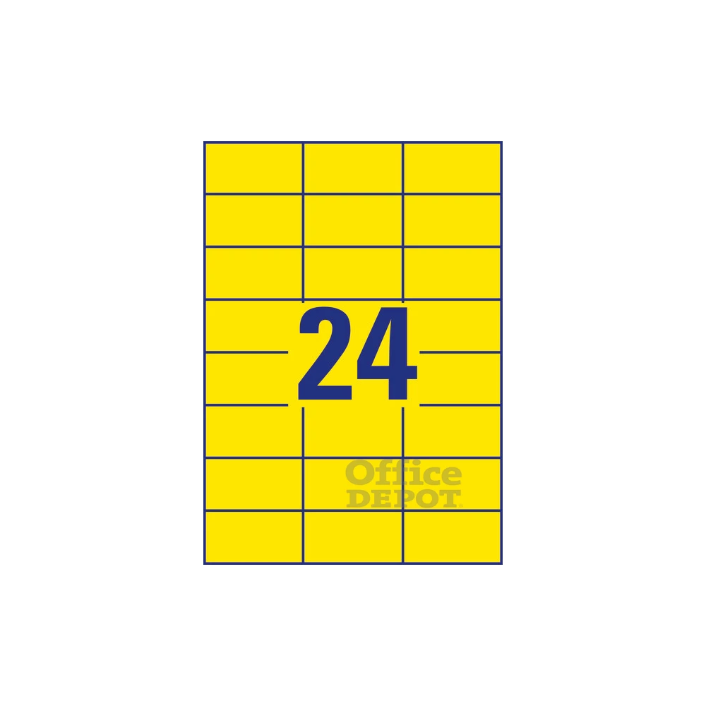 Avery 3451 70x37mm sárga univerzális címke