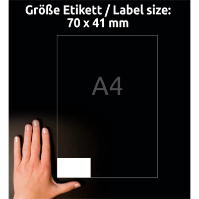 Avery 3481-10 70x41mm 210db-os fehér univerzális etikett Avery 3481-10 70x41mm 210db-os fehér univerzális etikett